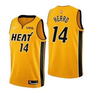 Miami Heat Trikot NO. 14 Tyler Herro Earned Edition Gold