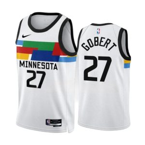 Minnesota Timberwolves Trikot Nike Rudy Gobert 27 Weiß Version City Edition 2022-23 Swingman Herren