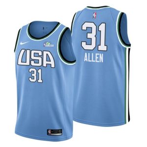 NBA All-Star Trikot Rising Stars Challenge Game Team World #31 Jarrett Allen Blau 2019-20 Swingman – Herren