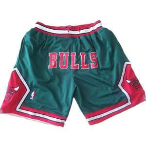 NBA Chicago Bulls Herren Pocket Shorts Grün Swingman