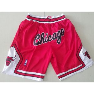 NBA Chicago Bulls Herren Pocket Shorts Rot Swingman