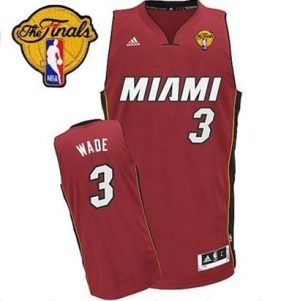 NBA Finals Game Miami Heat Trikot #3 Dwyane Wade Revolution 30 Swingman Rot