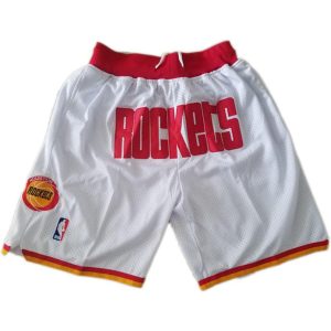 NBA Houston Rockets Herren Pocket Shorts Weiß Swingman