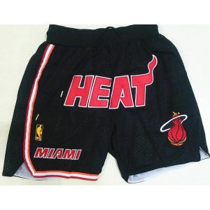 NBA Miami Heat Herren Pocket Shorts Schwarz Swingman