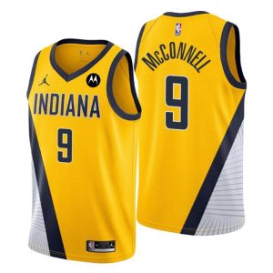 NO. 9 T.J. McConnell Indiana Pacers Trikot Swingman Gold Statement Edition