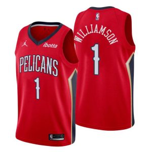 New Orleans Pelicans Trikot #1 Zion Williamson Swingman Rot Statement Edition 2020-21