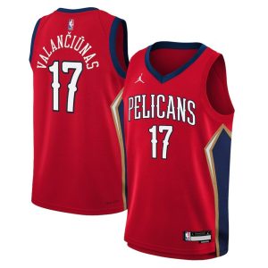 New Orleans Pelicans Trikot Jordan Statement Edition Swingman 22 – Rot – Jonas Valanciunas – Kinder