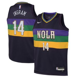 New Orleans Pelicans Trikot Nike City Edition Swingman 22 – Lila – Brandon Ingram – Kinder