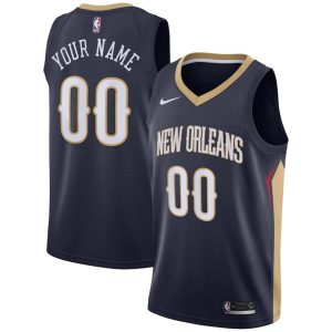 New Orleans Pelicans Trikot Nike Icon Edition Swingman – Navy – Benutzerdefinierte – Herren