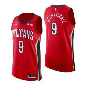 New Orleans Pelicans Trikot No. 9 Willy Hernangómez Authentic Rot