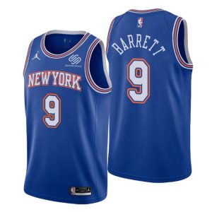 New York Knicks Trikot No. 9 RJ Barrett Blau Swingman Statement Edition