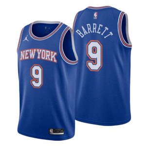 New York Knicks Trikot Statement Edition R.J. Barrett 9 Blau