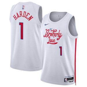 Philadelphia 76ers Trikot Nike City Edition Swingman 22 – Weiß – James Harden