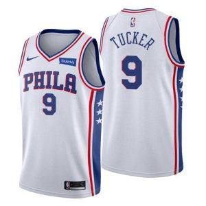 Philadelphia 76ers Trikot No. 9 Rayjon Tucker Weiß Swingman Association Edition