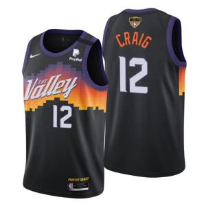 Phoenix Suns Trikot 2021 NBA Finals #12 Torrey Craig Schwarz City Edition Swingman