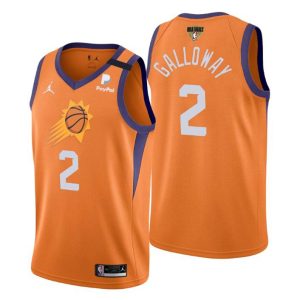 Phoenix Suns Trikot 2021 NBA Finals #2 Langston Galloway Orange Statement Edition Swingman