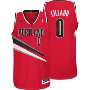 Portland Trail Blazers Trikot #0 Damian Lillard Revolution 30 Swingman Rot