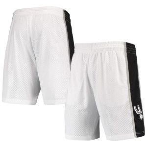 San Antonio Spurs Mitchell & Ness Hardwood Classics Primary Logo Swingman Shorts – Weiß