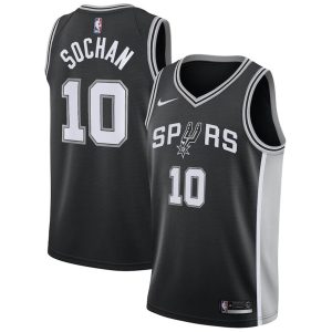San Antonio Spurs Trikot Nike Icon Edition Swingman – Schwarz – Jeremy Sochan – Kinder