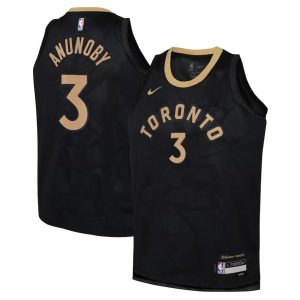 Toronto Raptors Trikot Nike City Edition Swingman 22 – Schwarz – OG Anunoby – Kinder