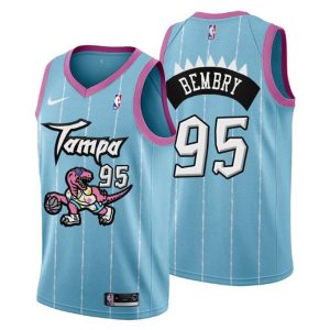Toronto Raptors Trikot Swingman DeAndre‘ Bembry No. 95 2021 Tampa City Rosa Blau