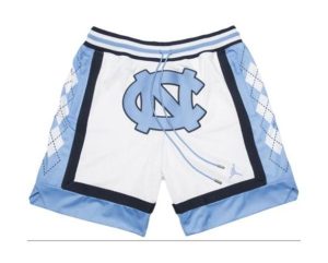 UNC University of North Carolina Weiß Basketball Just Don Shorts