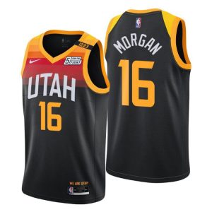 Utah Jazz Trikot #16 Juwan Morgan Swingman Schwarz City Edition 2021